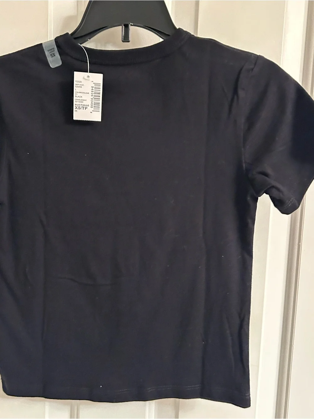 NWT-Boys The Children's Place Black Short-Sleeve Tee with Glow Skeleton Graphic